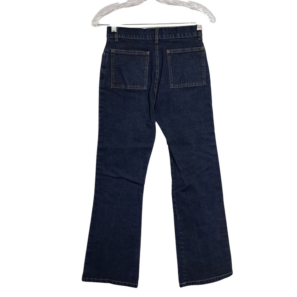 Gap High Rise Stretch Flared Jeans Girls Size 12 Dark Wash Cotton/Spandex Y2K - Picture 3 of 9